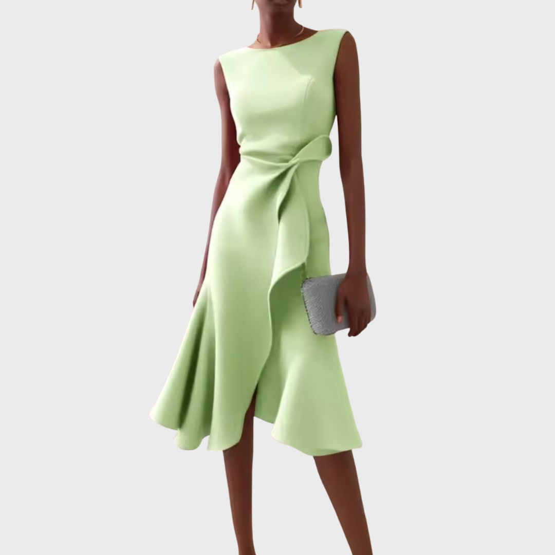 Aurora | Sleeveless Cocktail Midi Dress Wedding Guest Dress