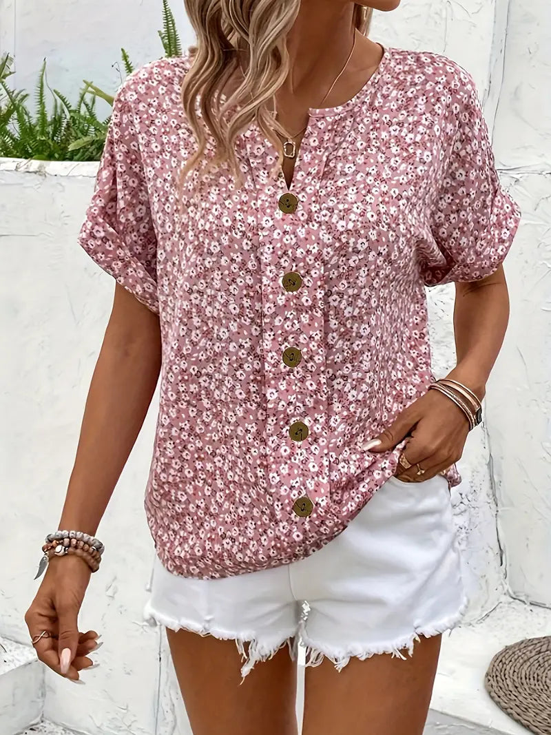 Sophia | Women Chic Floral Summer Print Blouse