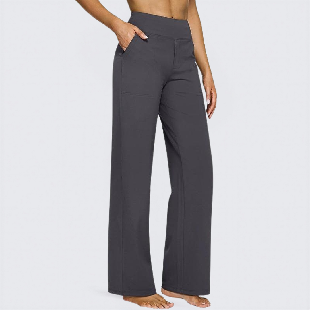 WHITNEY™ - Comfortable High-Waist Wide Leg Pants for Yoga and Outdoor Fun