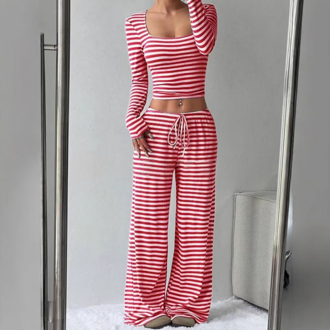 LORNA™ – Relaxed Fit Crop Top and Pant Lounge Co-ord