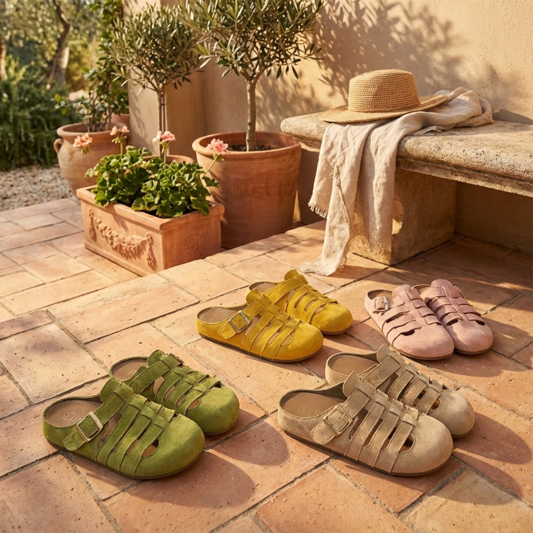 Aurora | Vintage Buckle Cutout Clogs