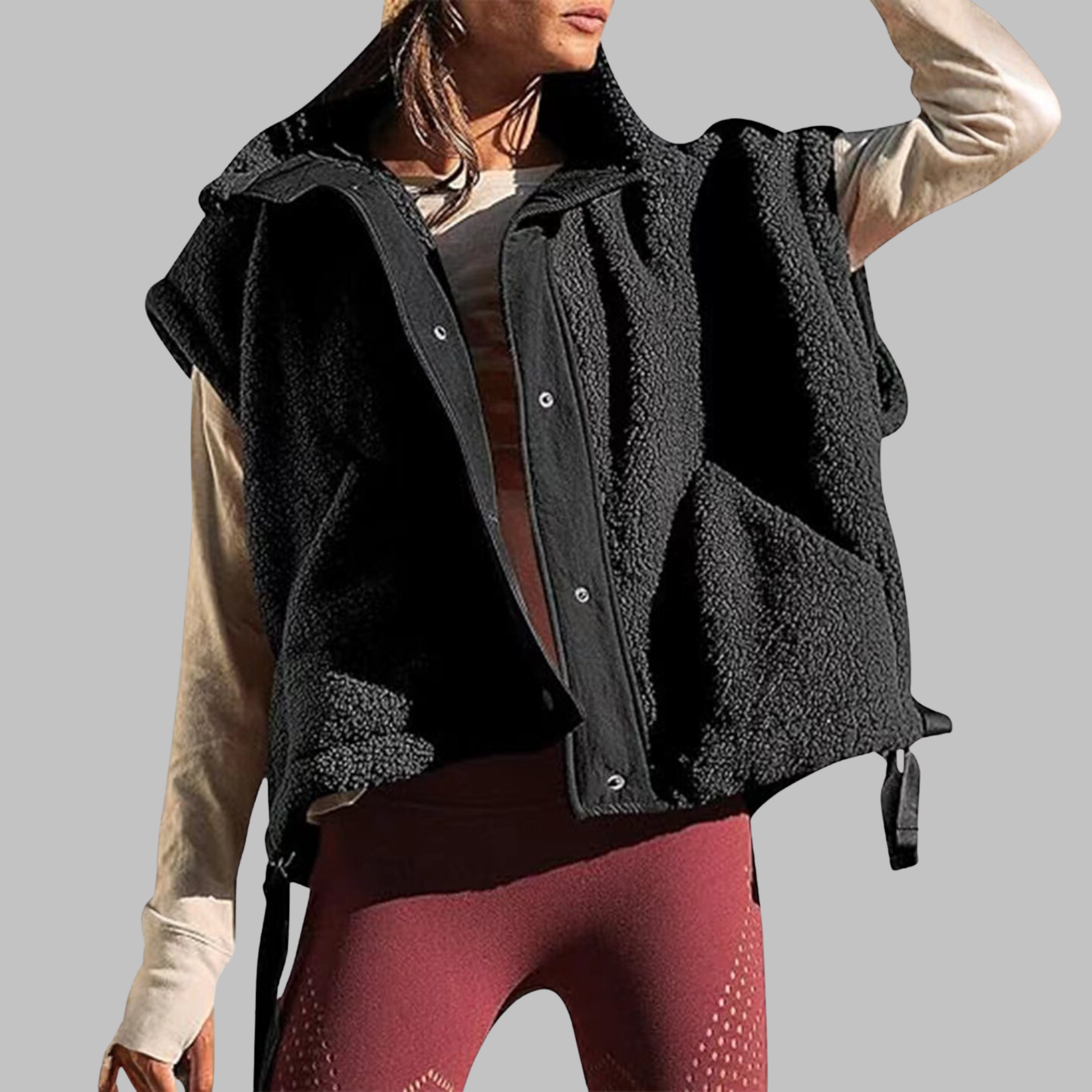 RAY™ - Comfy Warm Fleece Sleeveless Button Down Vest