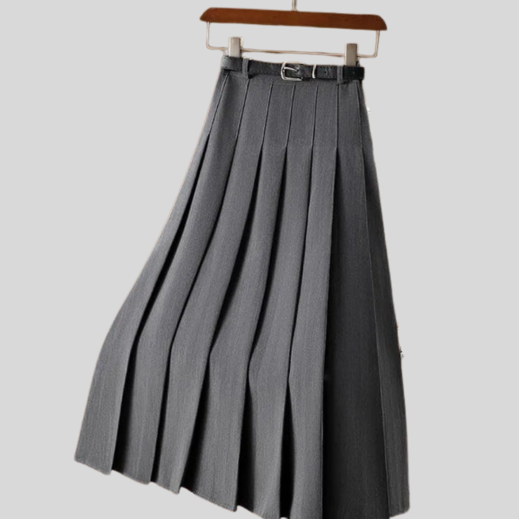 Lunaria | High Waisted Pleated Midi Skirt