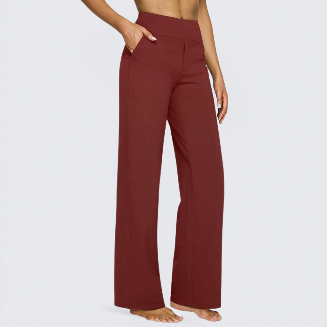 WHITNEY™ - Comfortable High-Waist Wide Leg Pants for Yoga and Outdoor Fun