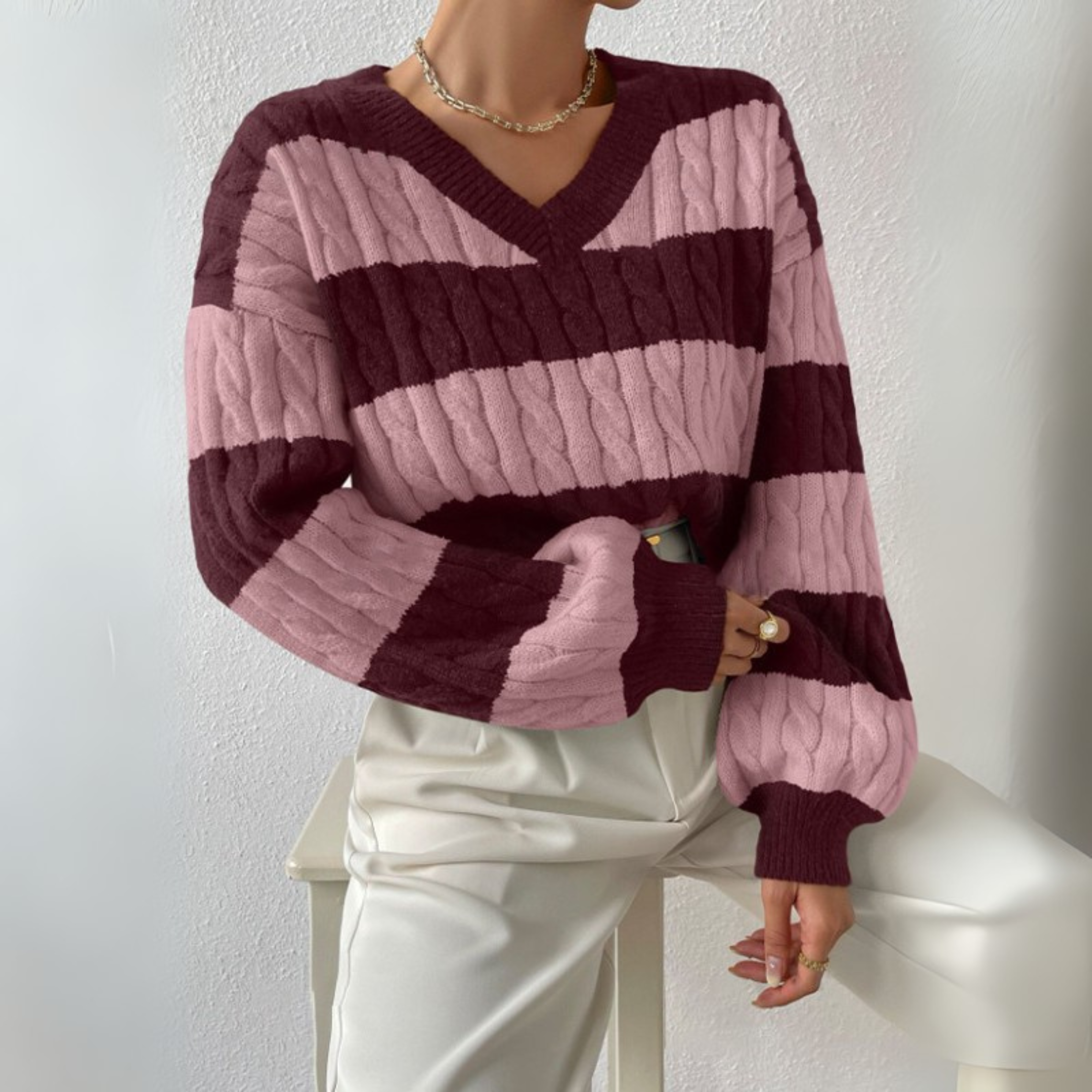 MORTA™ - Comfy V-Neck Long Sleeve Sweater