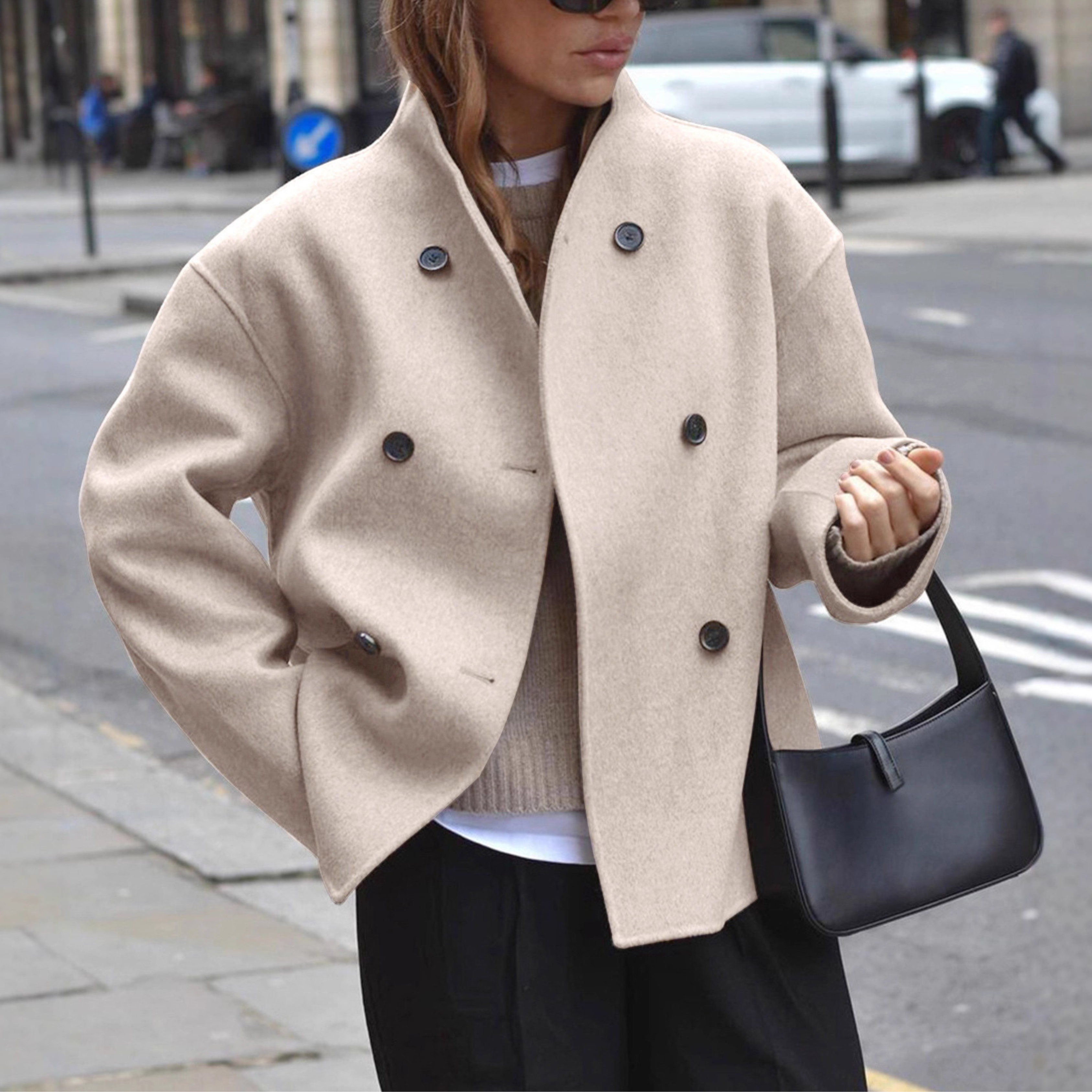 BINI™ - Cozy Long Sleeve Stand Collar Coat