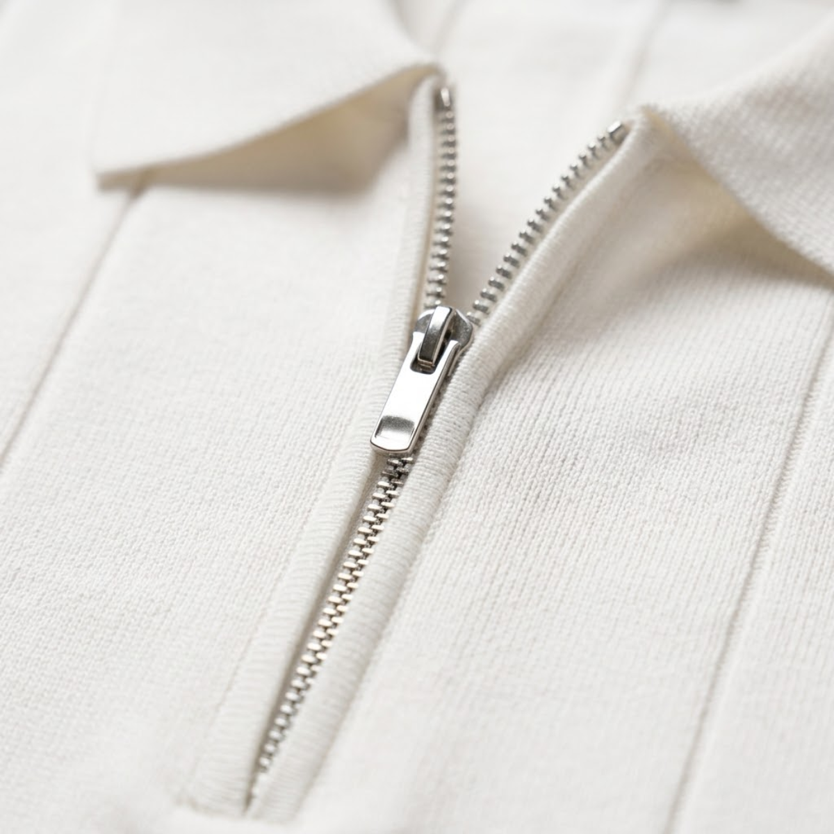 Ashton | Men's Short Sleeve Zip Knit Polo Shirt