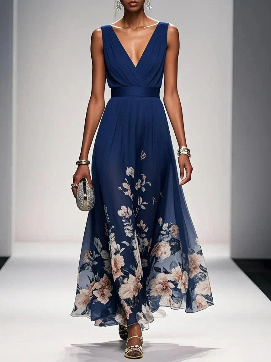 Isabella | Elegant Floral Wedding Guest Maxi Dress