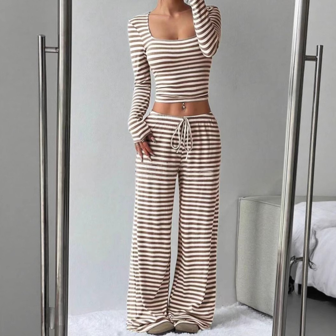 LORNA™ – Relaxed Fit Crop Top and Pant Lounge Co-ord