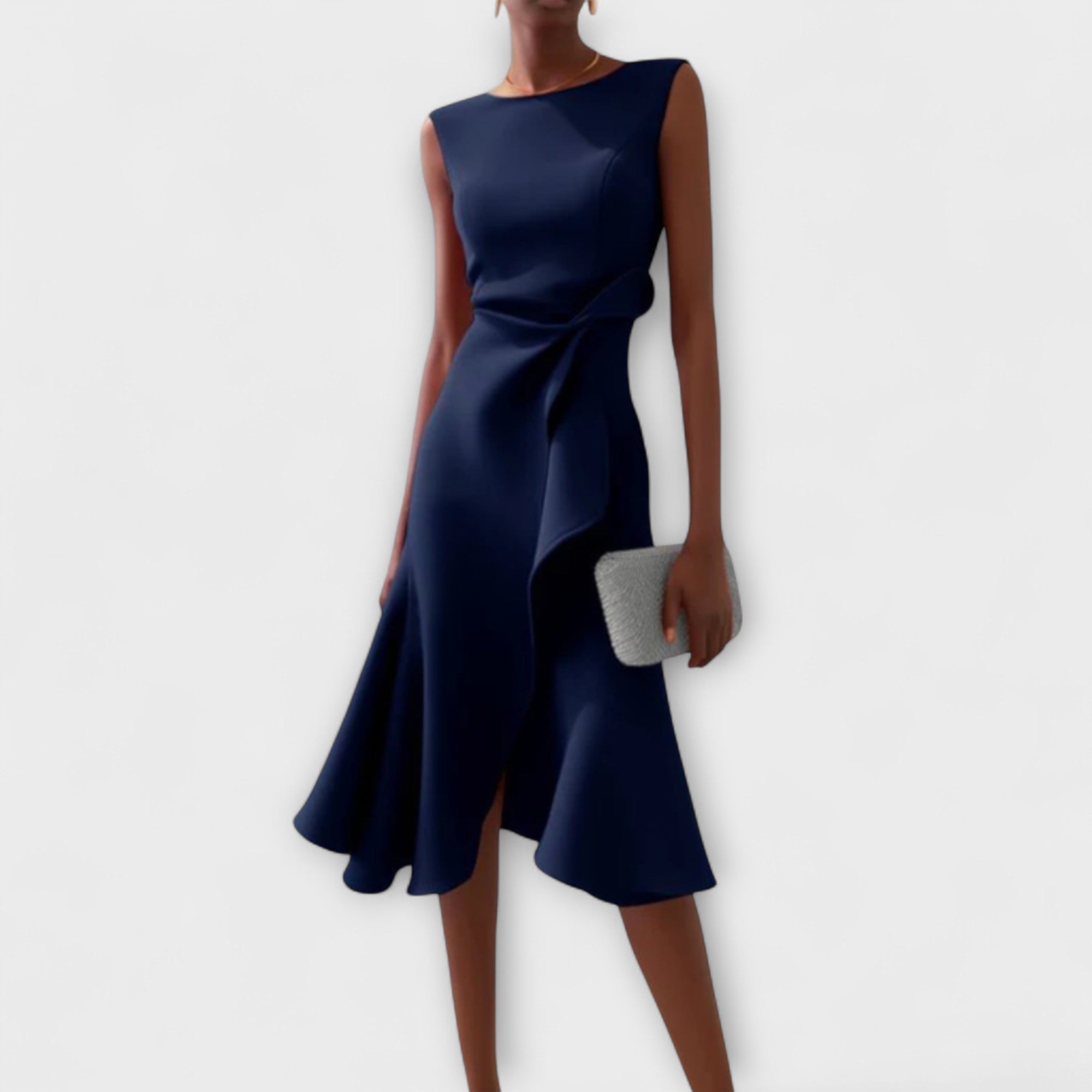Aurora | Sleeveless Cocktail Midi Dress Wedding Guest Dress