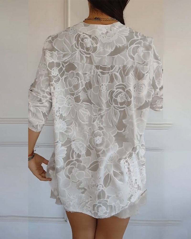 Rowella | Elegant Floral Pocket Blouse
