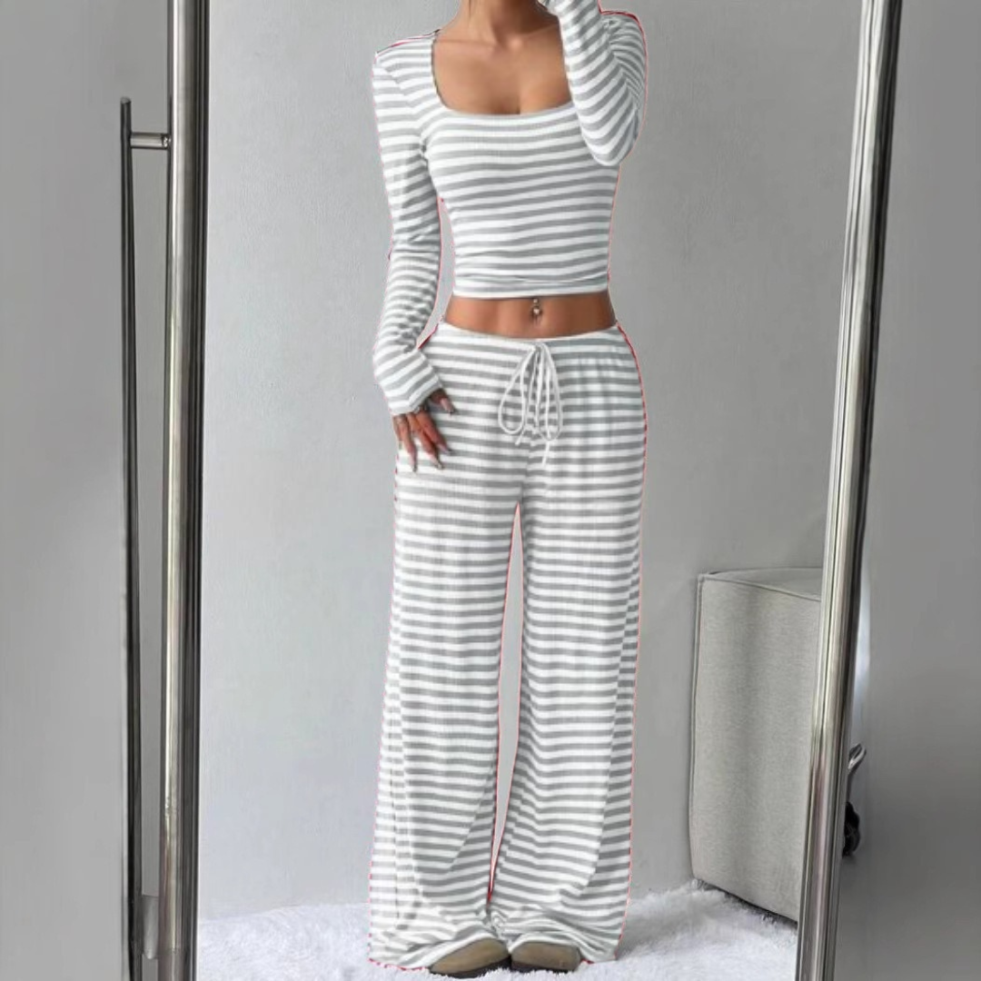 LORNA™ – Relaxed Fit Crop Top and Pant Lounge Co-ord