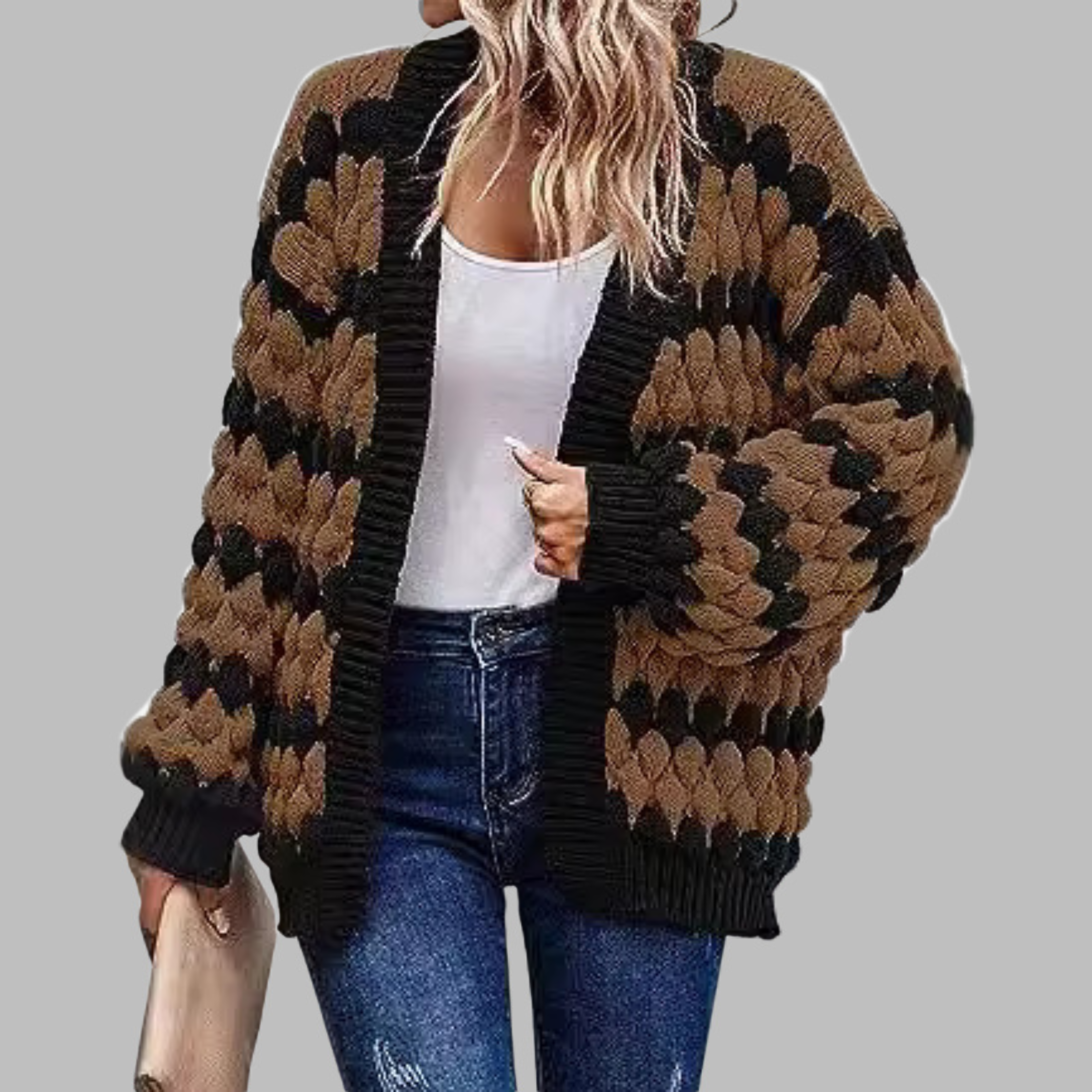 SALVACION™ – Casual Long Sleeve Drop Shoulder Cardigan