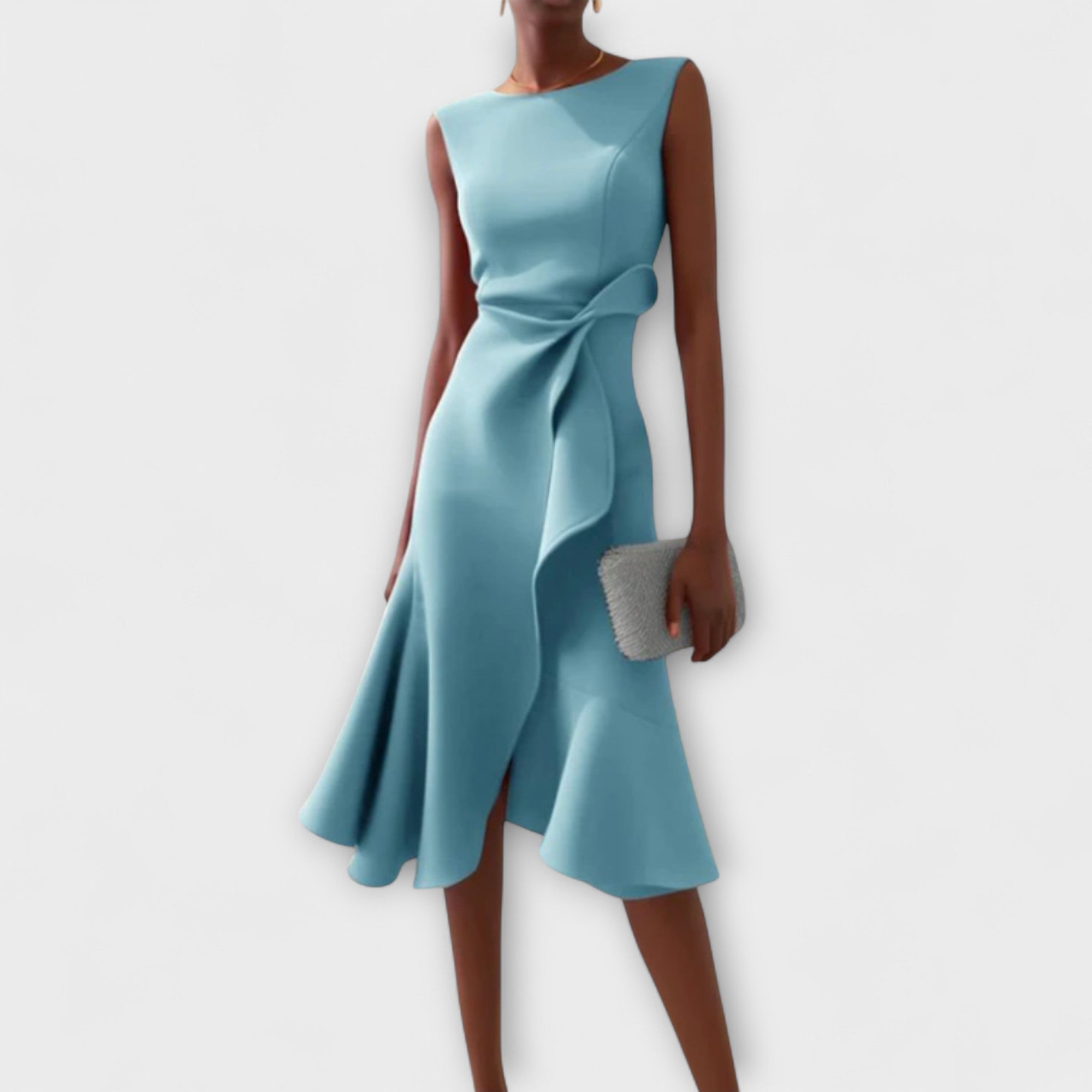 Aurora | Sleeveless Cocktail Midi Dress Wedding Guest Dress