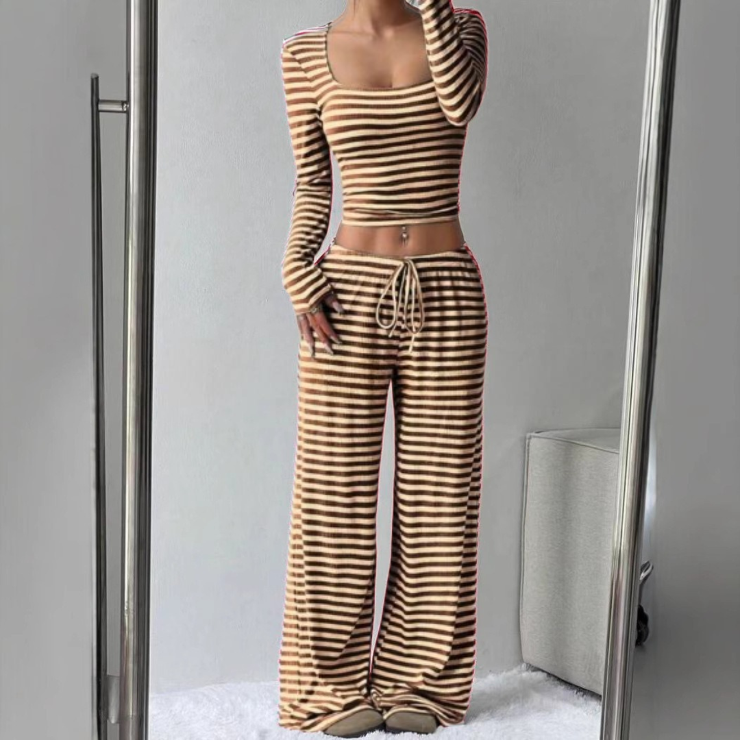 LORNA™ – Relaxed Fit Crop Top and Pant Lounge Co-ord