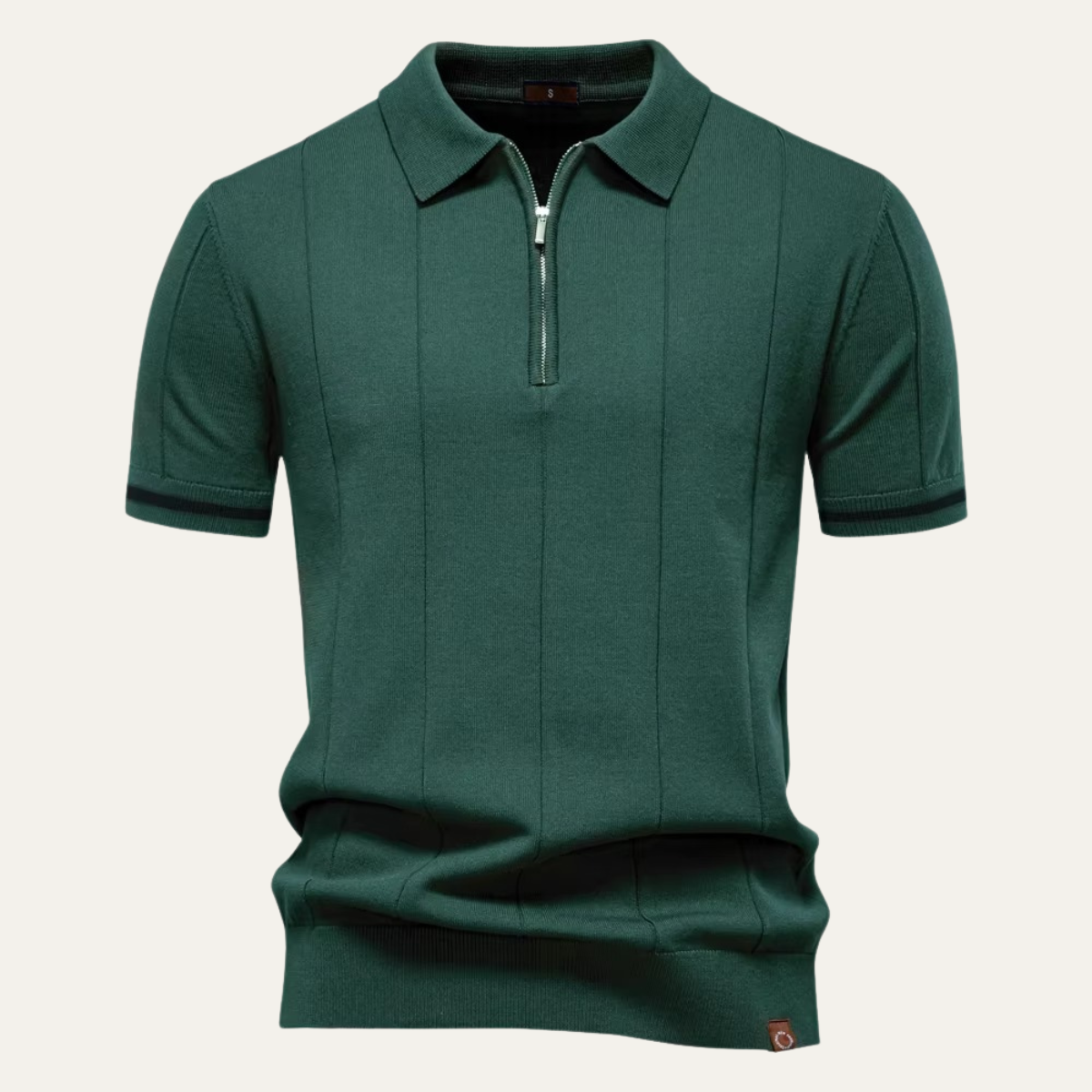 Ashton | Men's Short Sleeve Zip Knit Polo Shirt