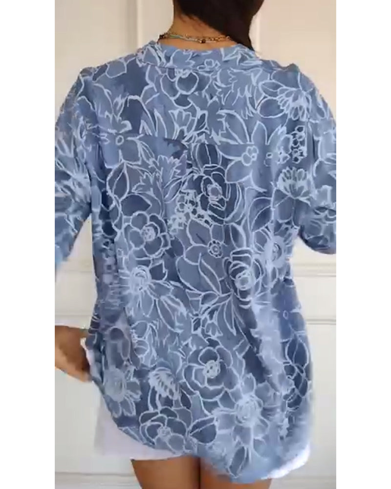 Rowella | Elegant Floral Pocket Blouse