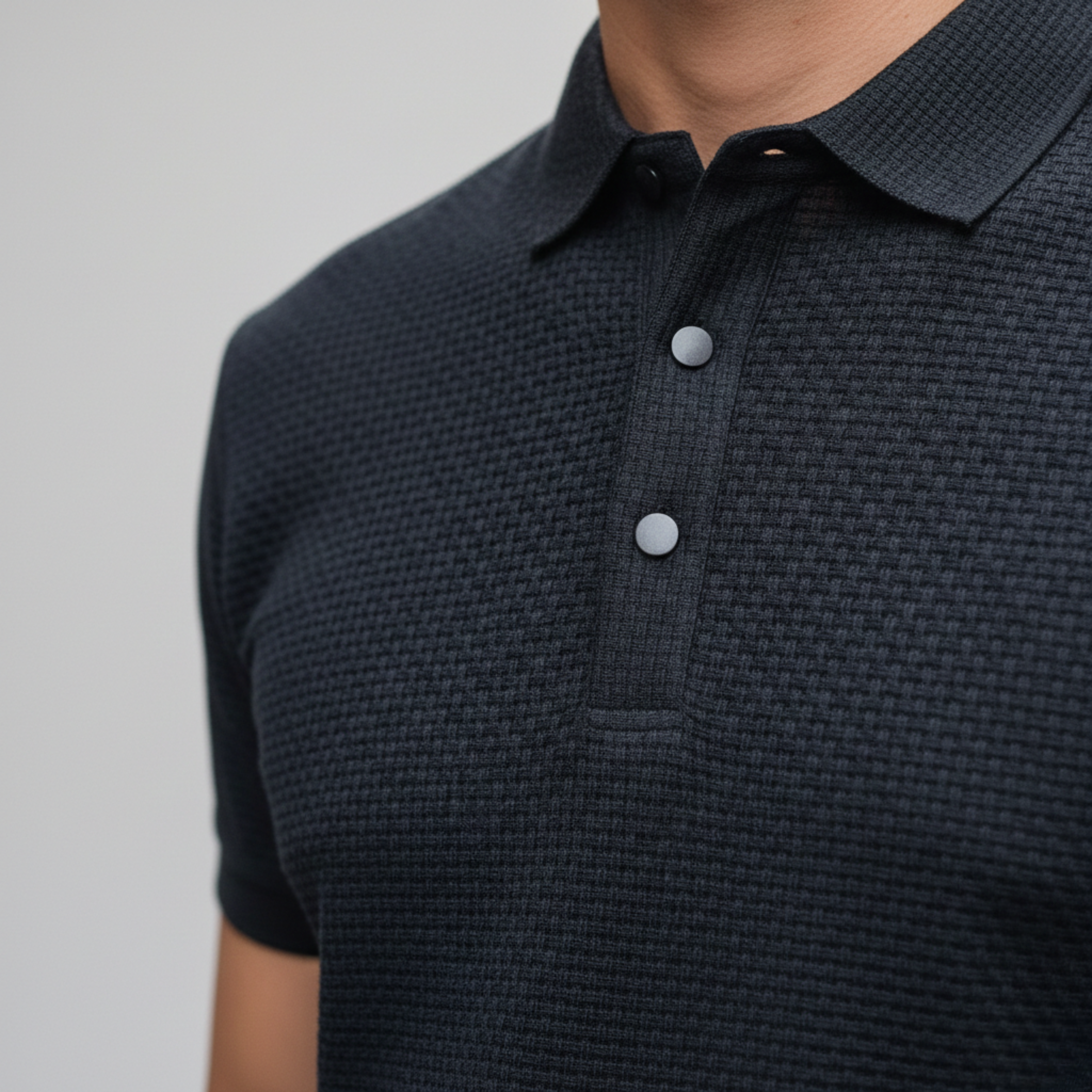 Adrian | Men's Short Sleeve Textured Knit Polo Shirt