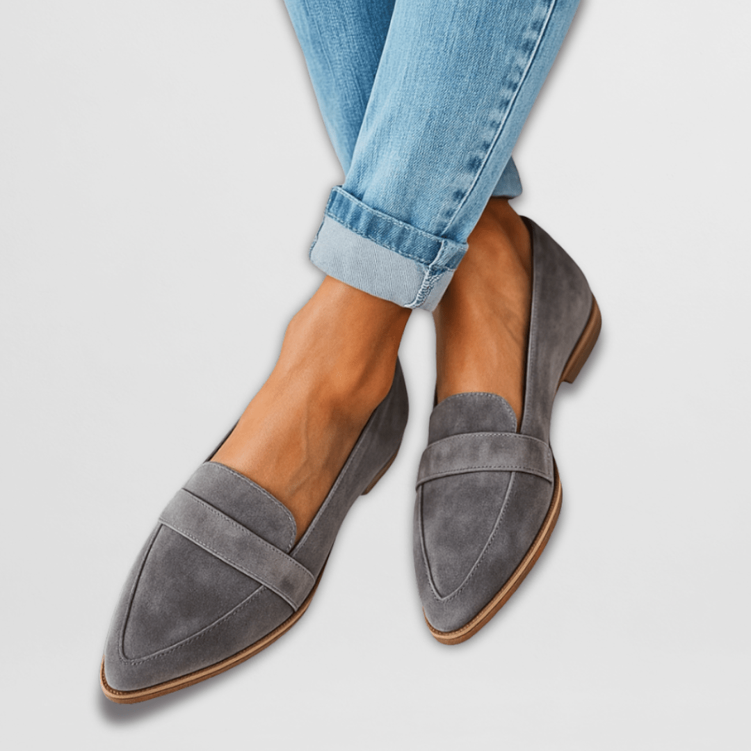 Helen | Elegant Suede Pointed Loafers