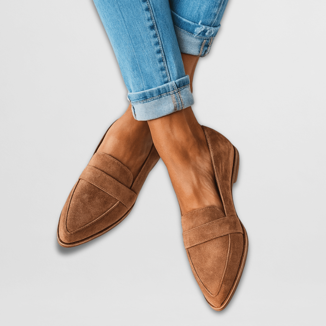 Helen | Elegant Suede Pointed Loafers
