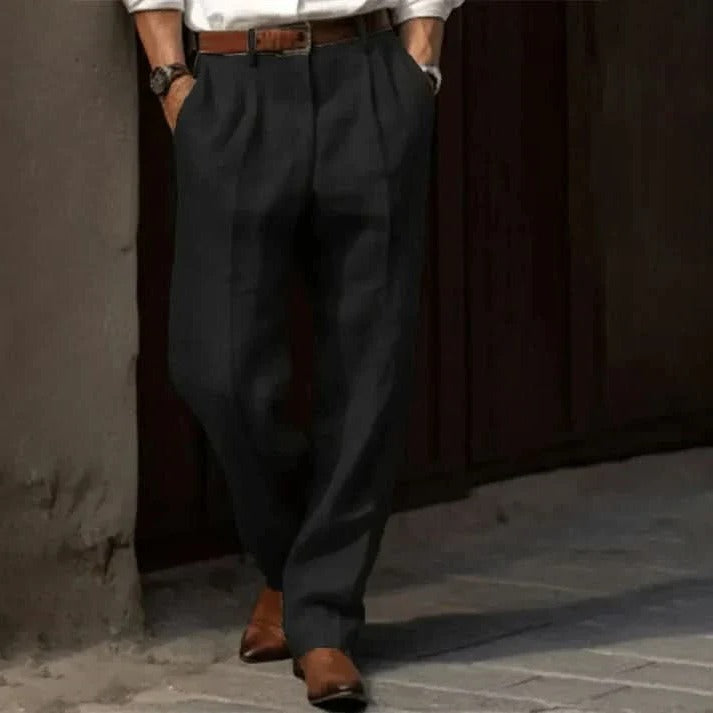 Alessandro | High-Rise Pleated Straight-Leg Trousers