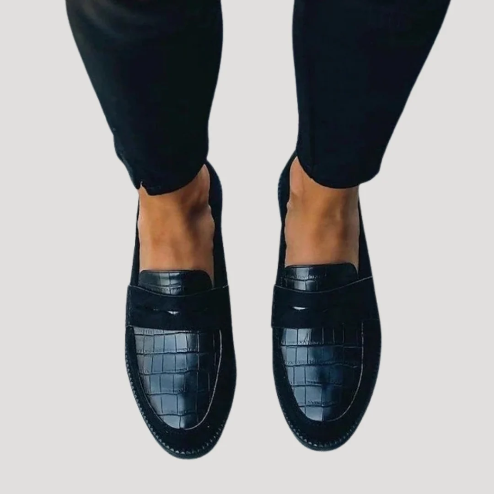 Selene | Classic Croc-Detail Loafers