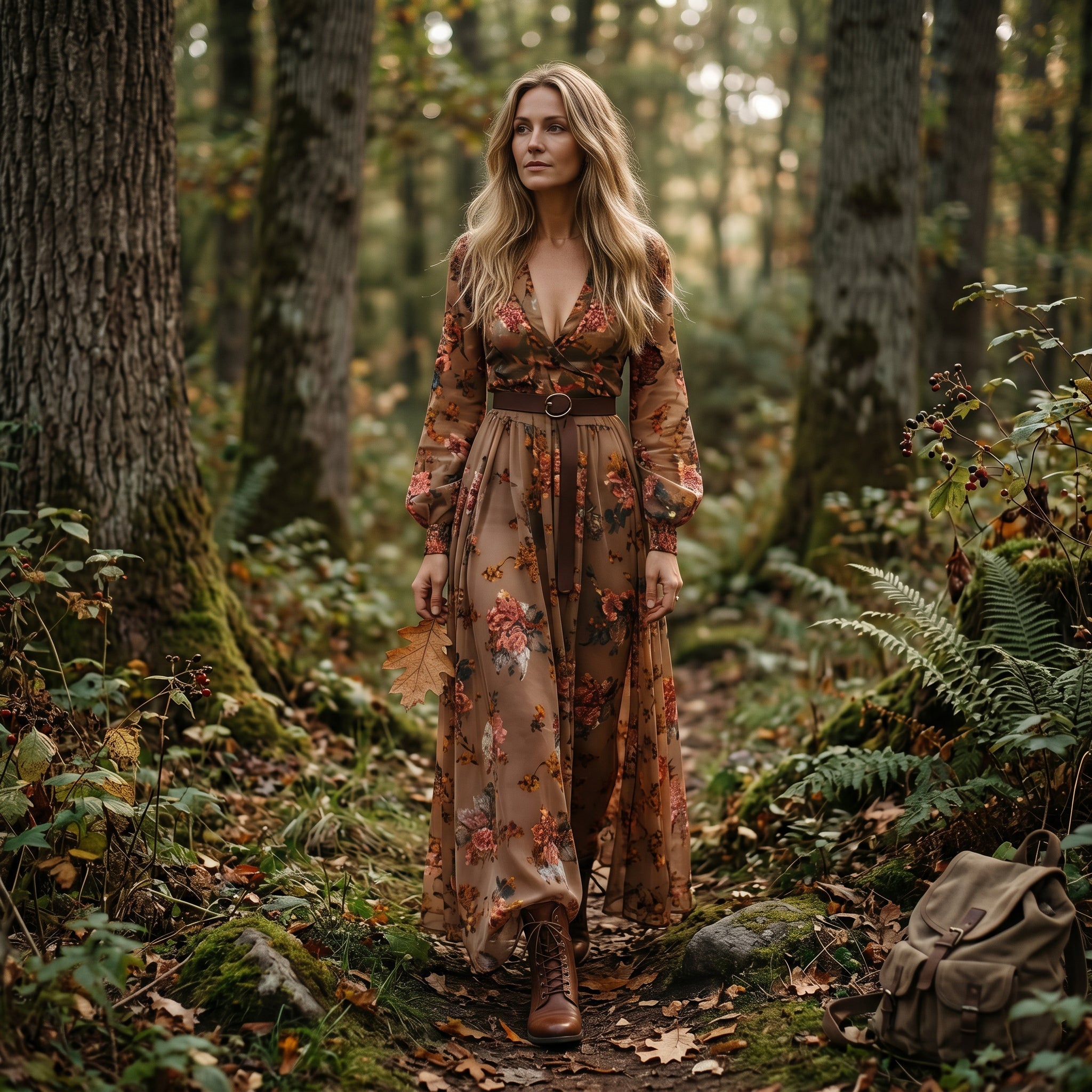 Maria | Boho Embroidered Long Sleeve Maxi Dress