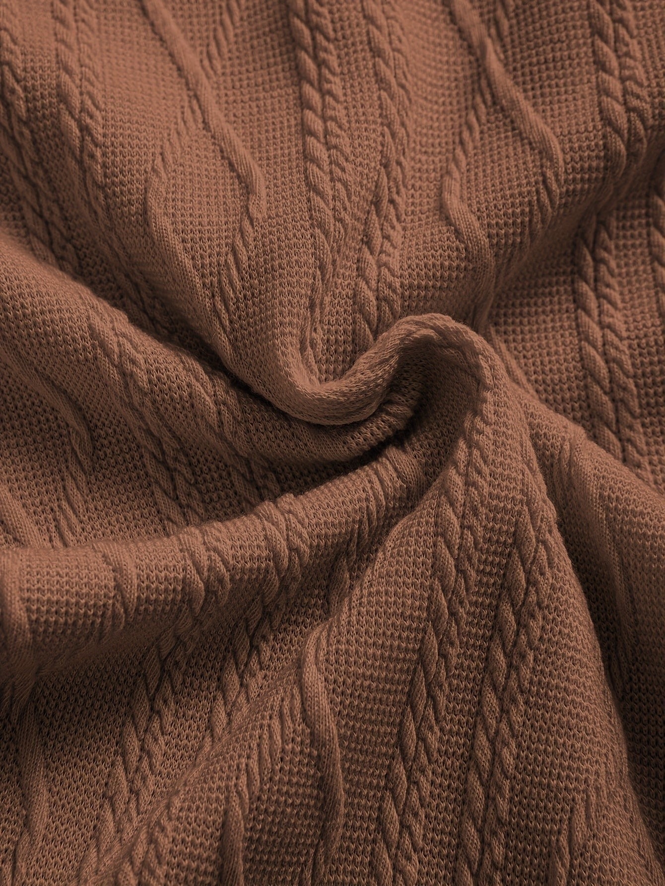 Marlon | Men's Short Sleeve Cable Knit Button Up Shirt