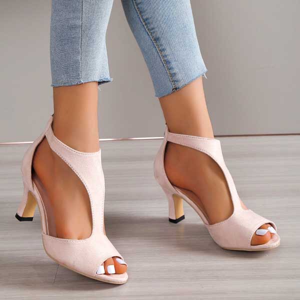 Janina | Elegant Peep Toe Heeled Sandals