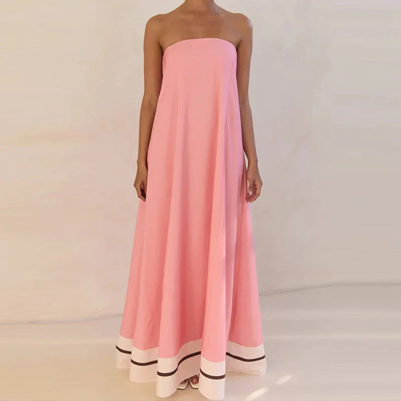 Liorah | Strapless Printed Maxi Dress