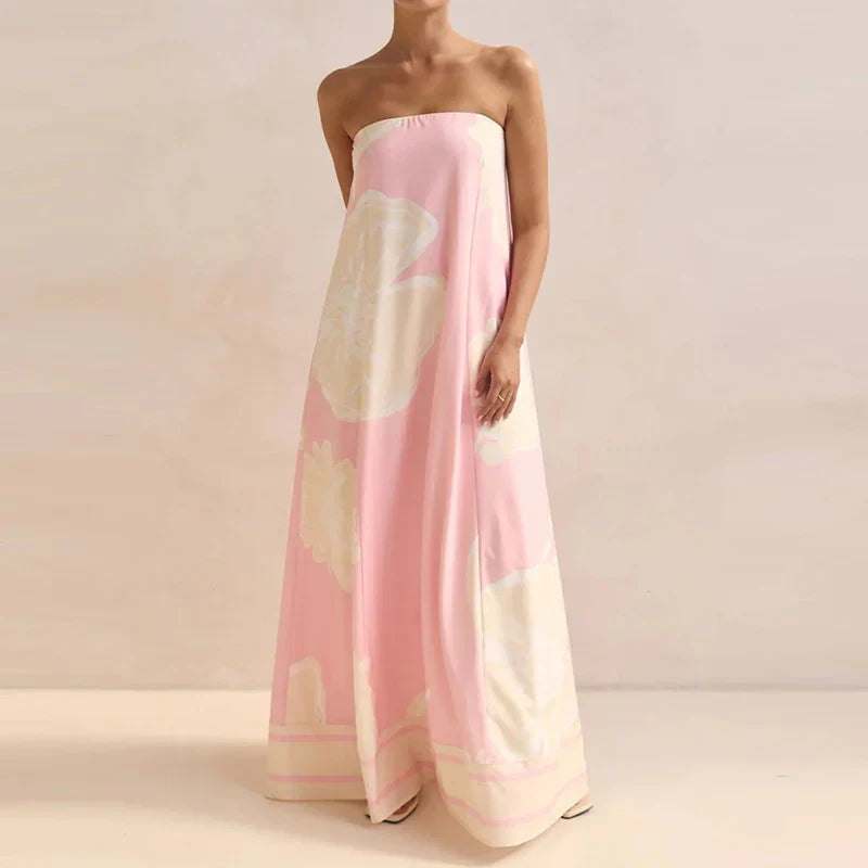 Liorah | Strapless Printed Maxi Dress