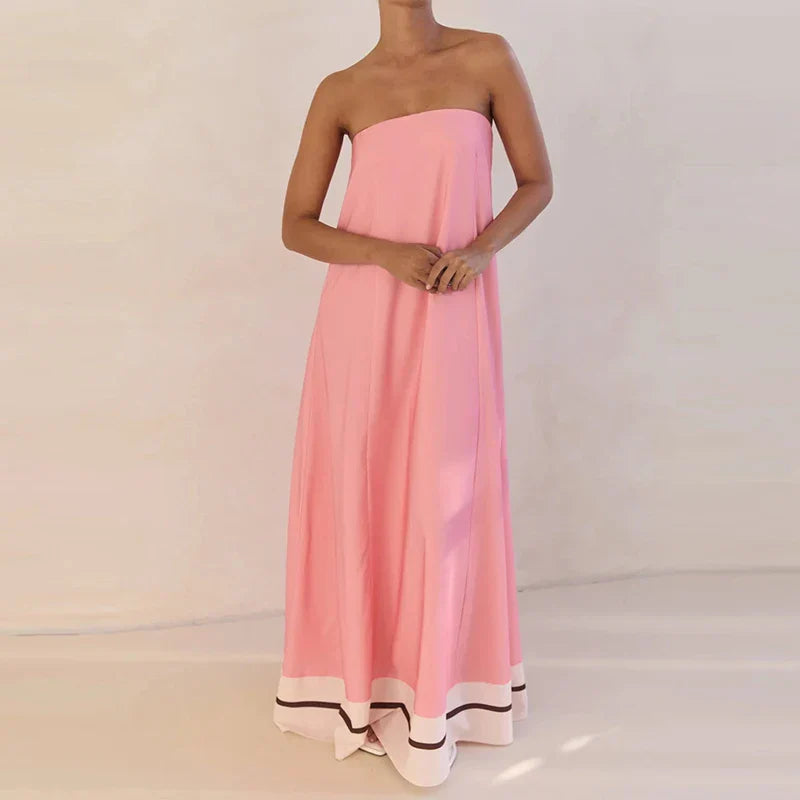 Liorah | Strapless Printed Maxi Dress