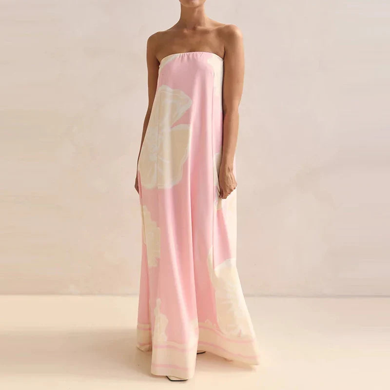 Liorah | Strapless Printed Maxi Dress