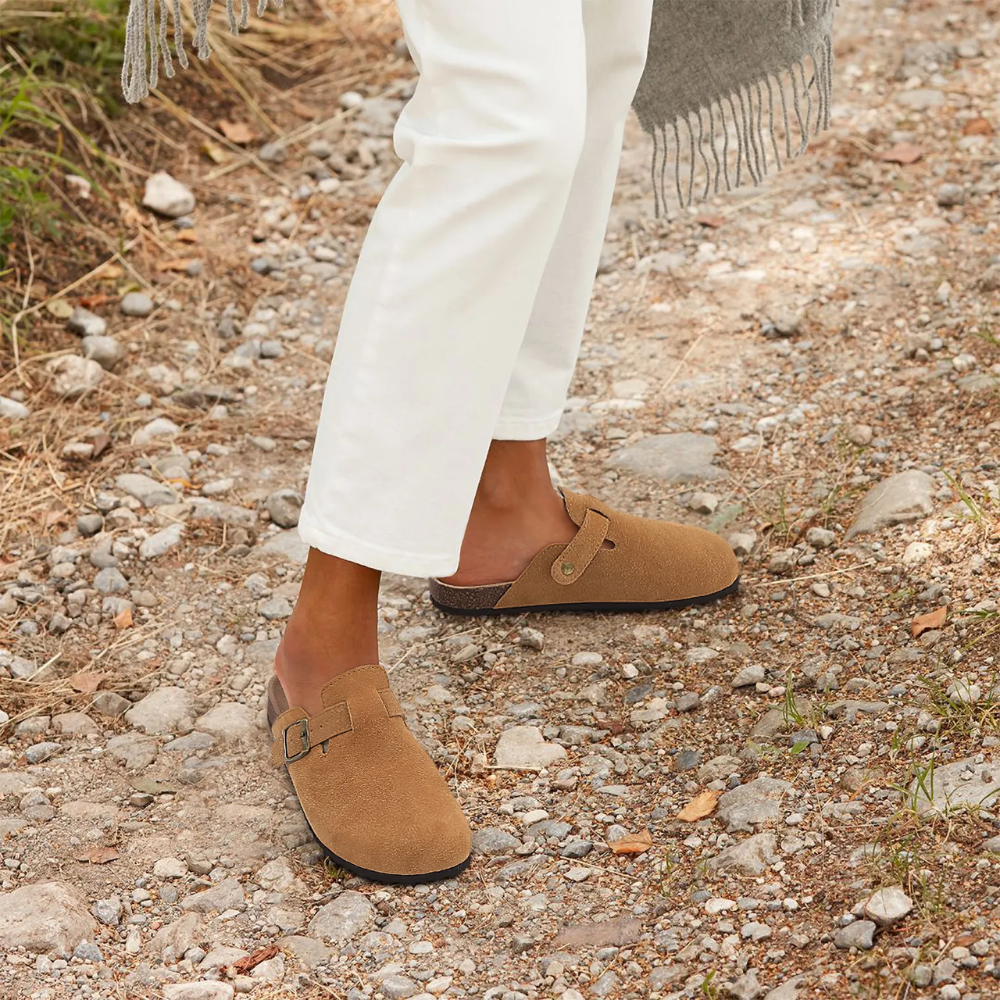 Colette | Refined Suede Corkbed Mules