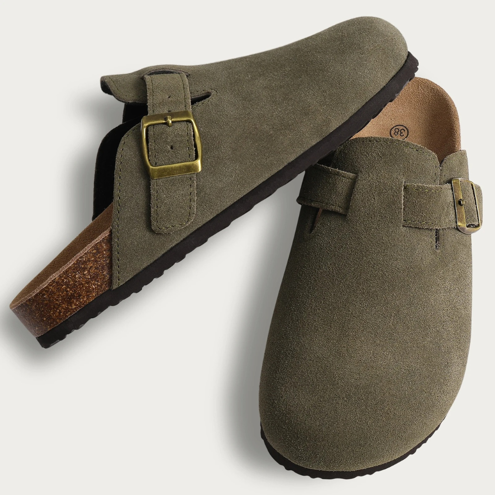 Colette | Refined Suede Corkbed Mules