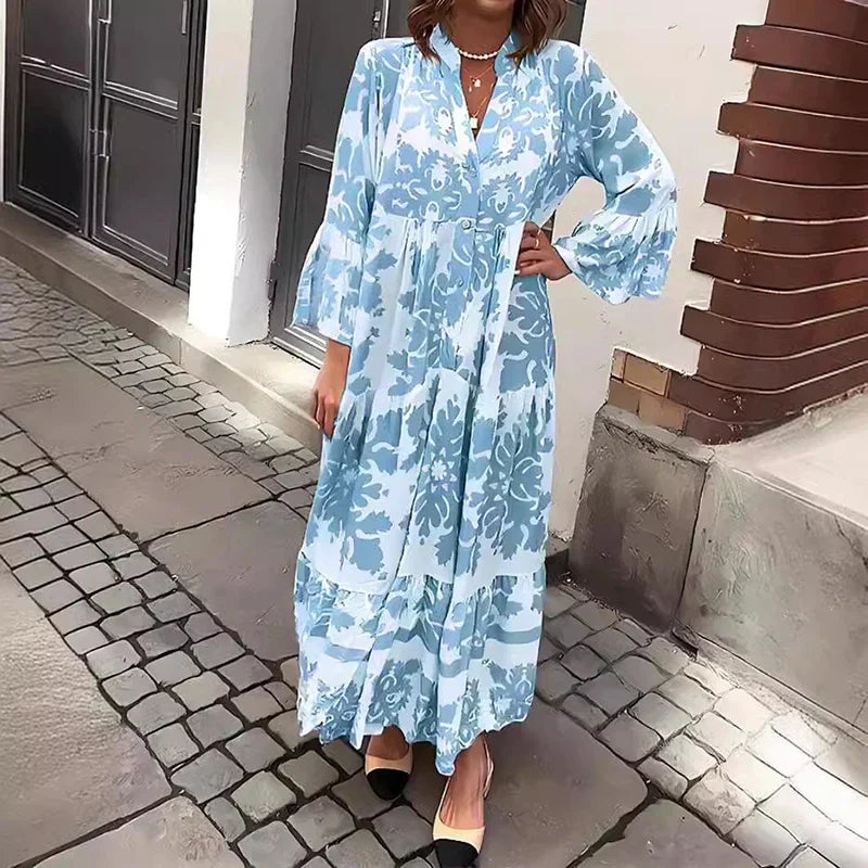 Avira | Boho Printed Midi Dress