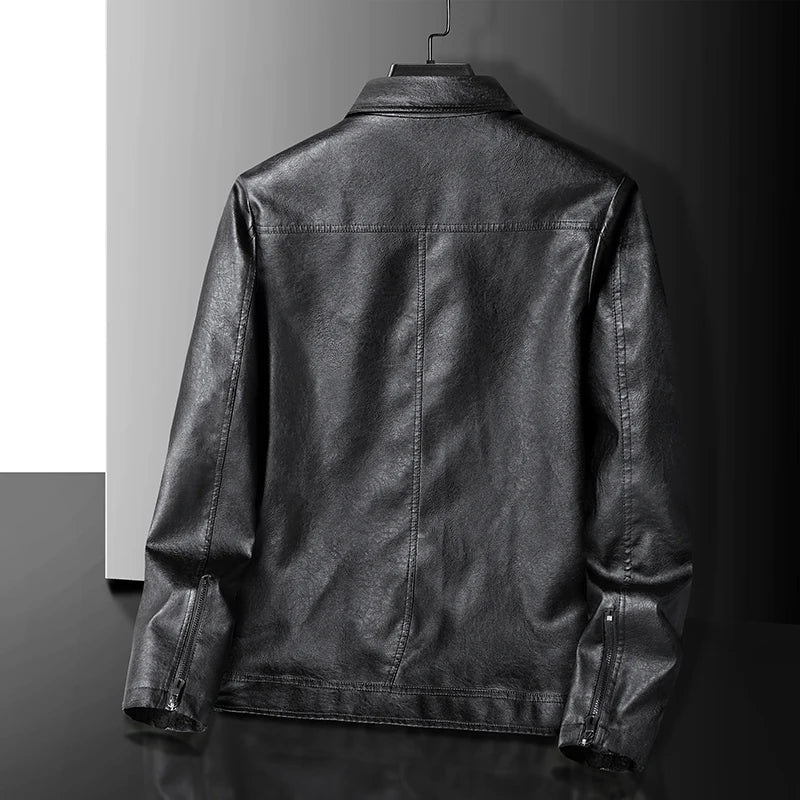 Verano | Men's Classic Black Leather Jacket