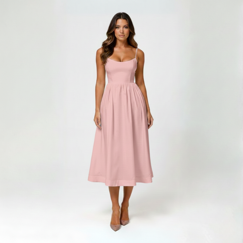 Alina | Elegant Flowy Midi Dress