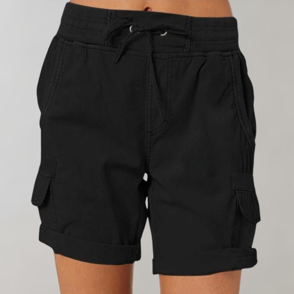 Soleste | High-Waist Casual Cargo Shorts