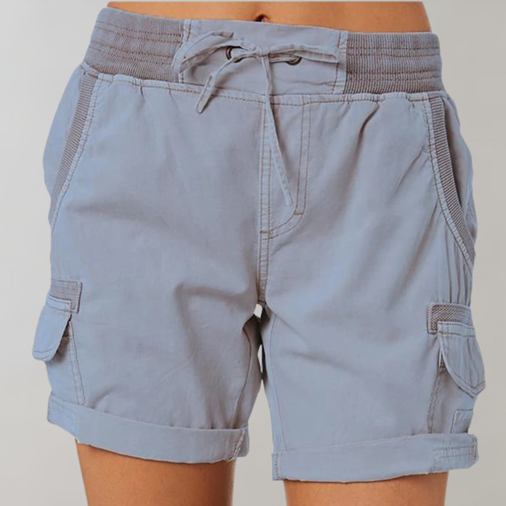 Soleste | High-Waist Casual Cargo Shorts