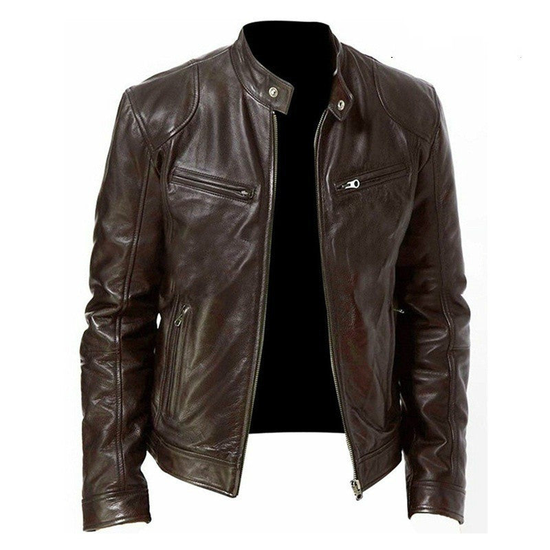 William | Men's Vintage Leather Biker Jacket