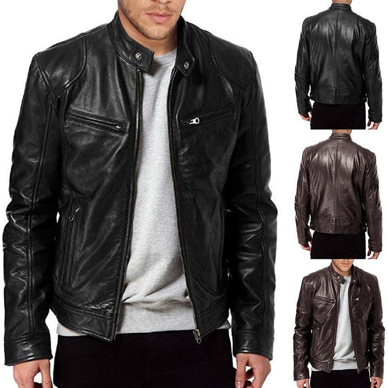 William | Men's Vintage Leather Biker Jacket