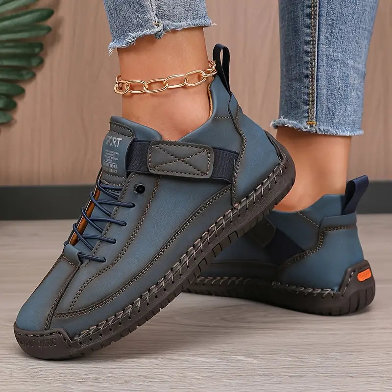 Valentina | Contrast Stitch High-Top Sneakers