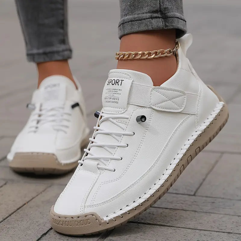 Valentina | Contrast Stitch High-Top Sneakers