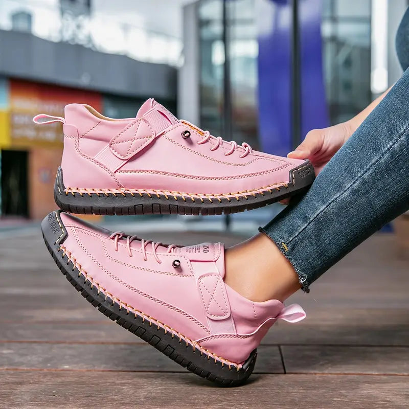 Valentina | Contrast Stitch High-Top Sneakers