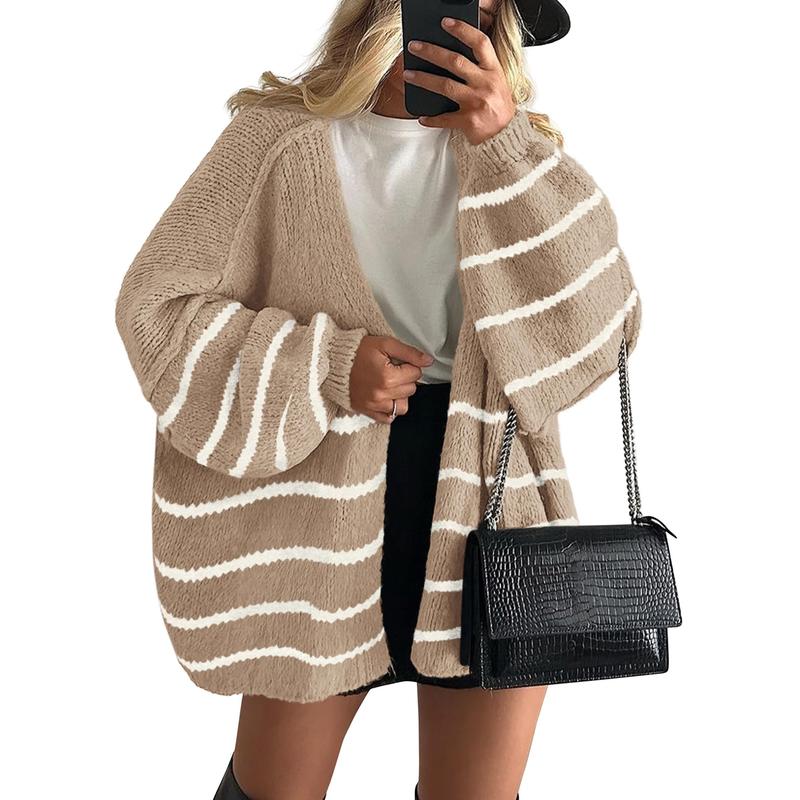 VERONIKA™ - Oversized Fit Lantern Sleeve Autumn Knit Cardigan