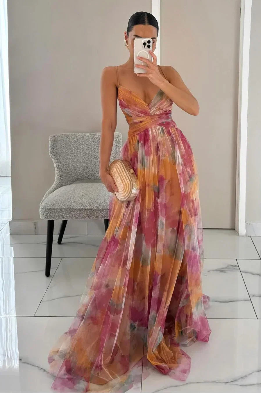 Valerisse | Floral Maxi Wedding Guest Dress