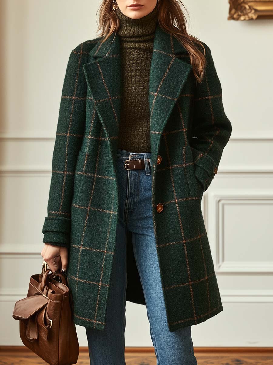 ROWENA | CHECKED WINTER COAT