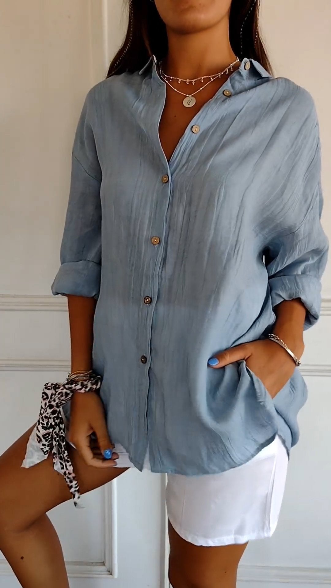 Rowella | Chic Relaxed Button Blouse
