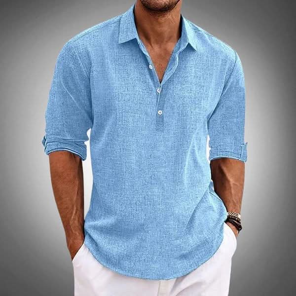 Henry | Men’s Cotton Linen Henley Shirt